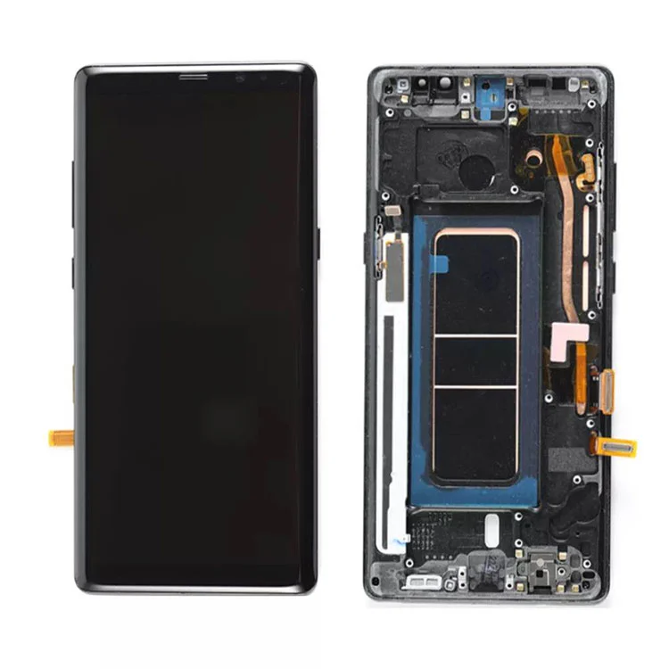 Samsung Galaxy Note 8 LCD OLED -näytön näytön digitoijakokoonpanoon kehyksellä