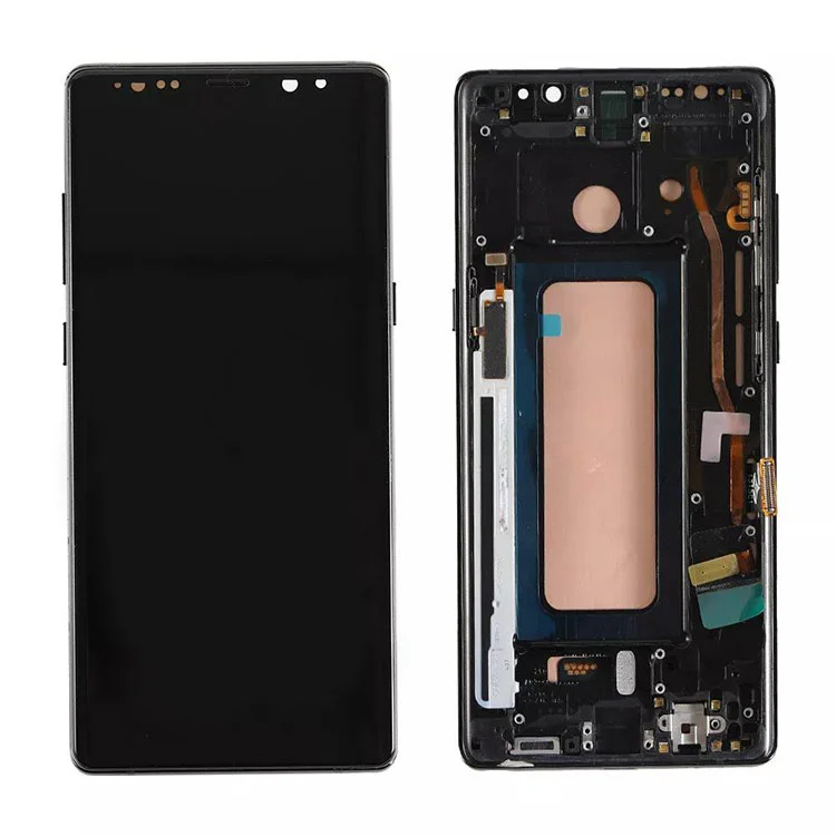 Samsung Galaxy Note 8 LCD OLED -näytön näytön digitoijakokoonpanoon kehyksellä
