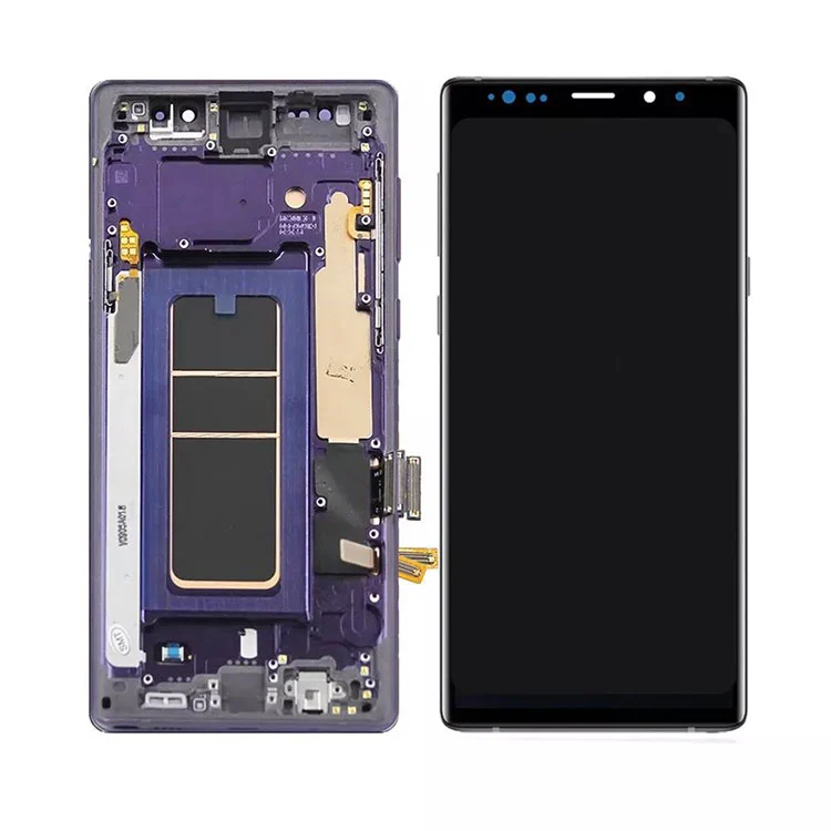 Samsung Galaxy Note 9 LCD OLED -näytön digitoijakokoonpanolle kehyksellä
