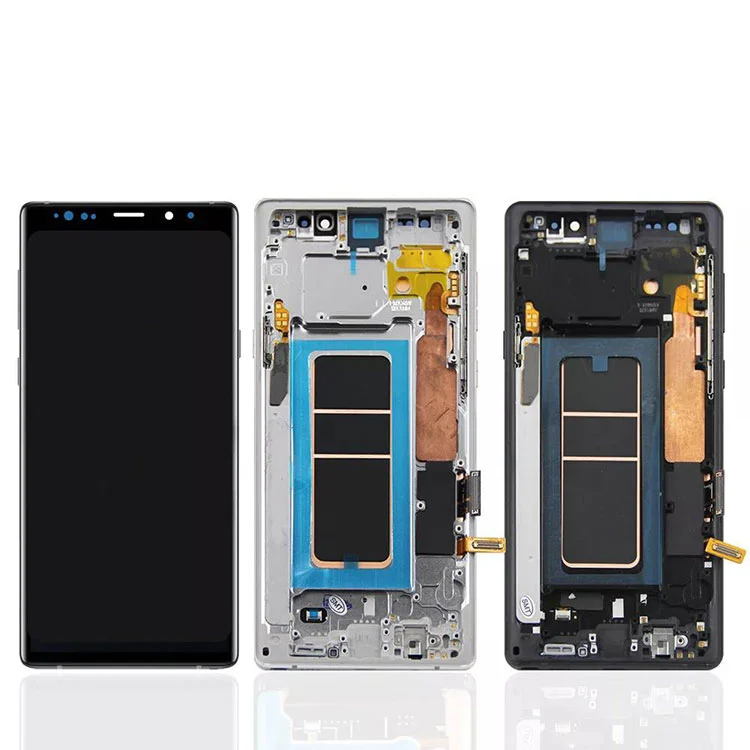 Samsung Galaxy Note 9 LCD OLED -näytön digitoijakokoonpanolle kehyksellä