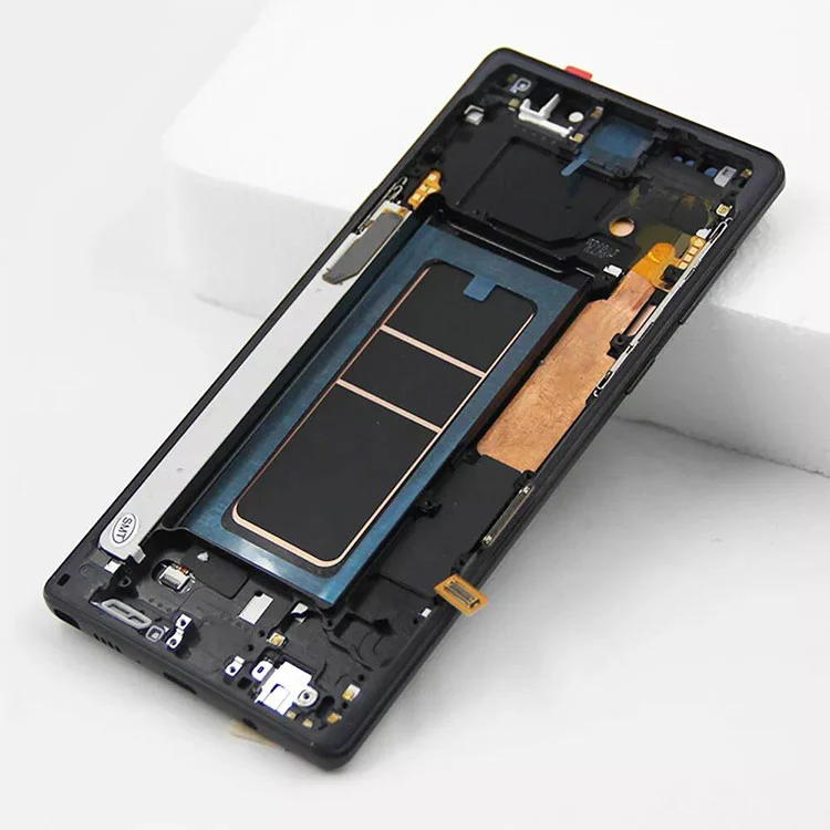 Samsung Galaxy Note 9 LCD OLED -näytön digitoijakokoonpanolle kehyksellä