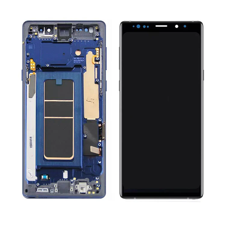 Samsung Galaxy Note 9 LCD OLED -näytön digitoijakokoonpanolle kehyksellä