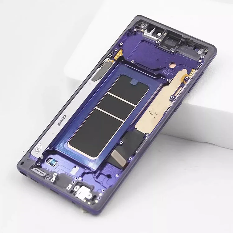 Samsung Galaxy Note 9 LCD OLED -näytön digitoijakokoonpanolle kehyksellä