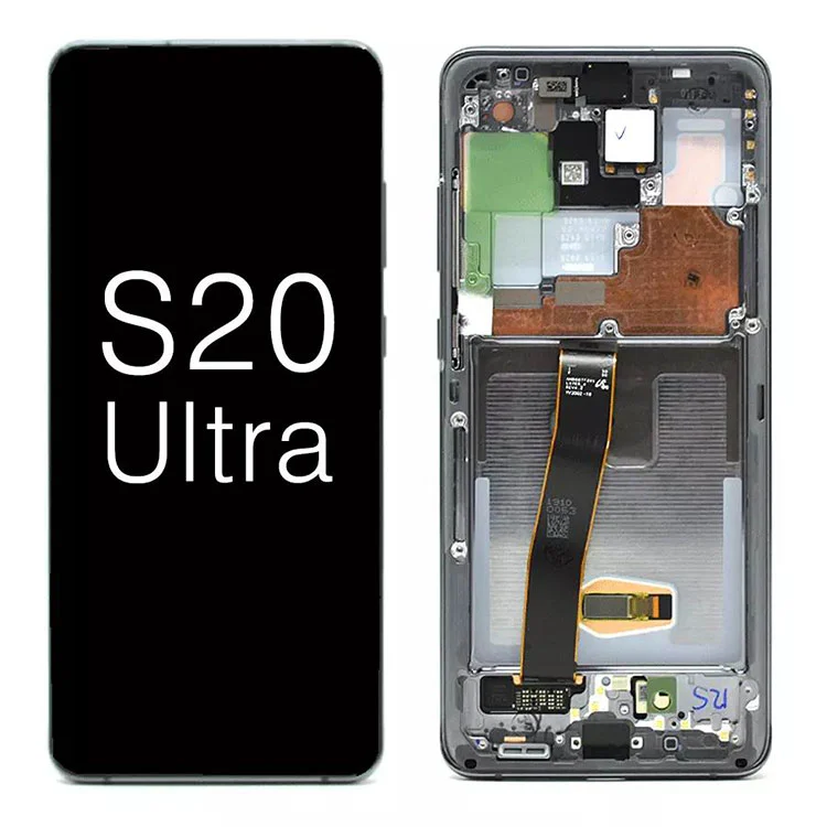 Samsung Galaxy S20 Ultra G988 5G OLED -näytön LCD -kosketusnäytön vaihto